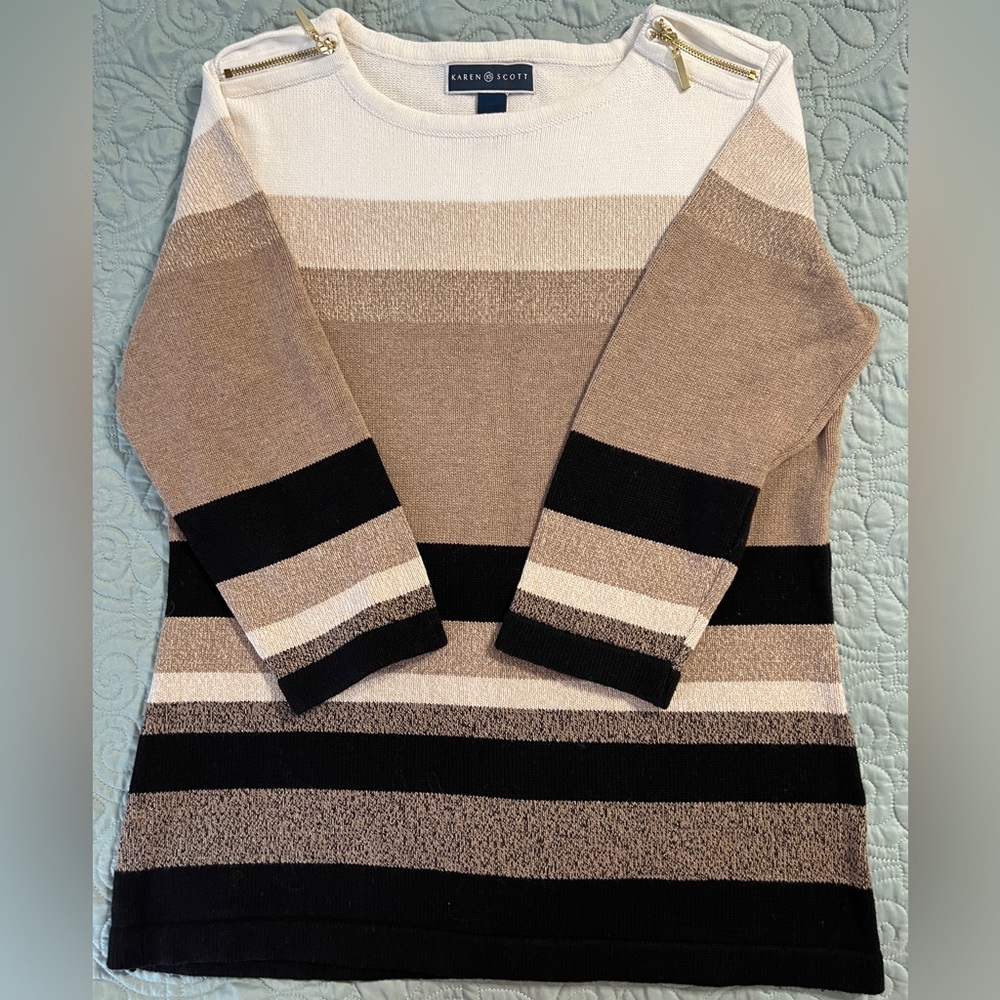 Karen Scott 100% Cotton Sweater (new without tags)
